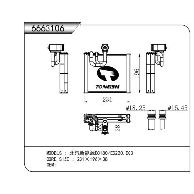 FOR Baic New Energy EC180/EC220.EC3 EVAPORATOR