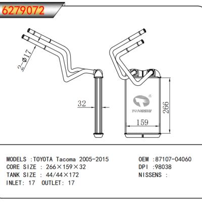 FOR TOYOTA Tacoma 2005-2015 HEATER