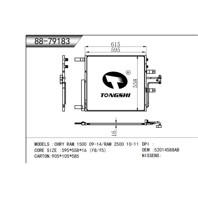 FOR CHRY RAM 1500 09-14/RAM 2500 10-11 CONDENSER 