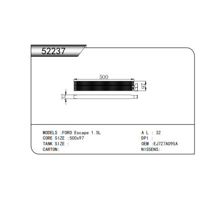 For FORD Escape 1.5L Oil Cooler