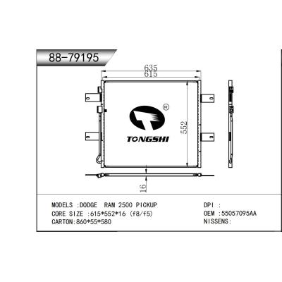 FOR DODGE RAM 2500 PICKUP COMDEMSER