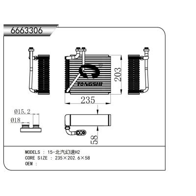 For 15-BAIC Hysos H2  Evaporator