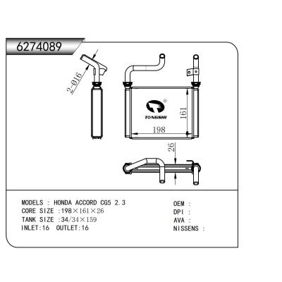 For  HONDA ACCORD CG5 2.3 Heater