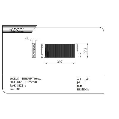 For INTERNATIONAL Oil Cooler