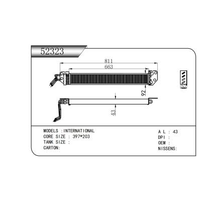 For INTERNATIONAL Oil Cooler