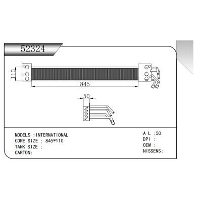 For INTERNATIONAL Oil Cooler