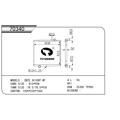 FOR HUYNDAI XCIENT MT RADIATOR