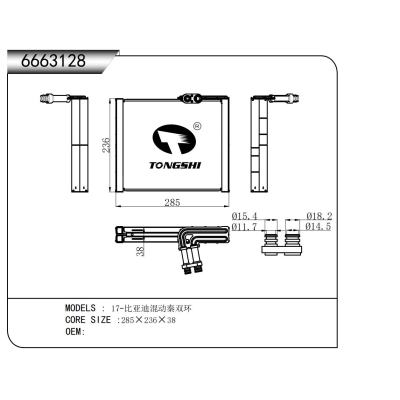 For  BYD Hybrid Qin Shuanghuan    Evaporator