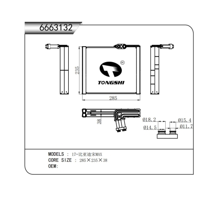 For  17- BYD Song MAX‌ Evaporator