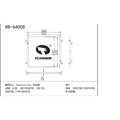For   Caterpillar CS64B   Condenser