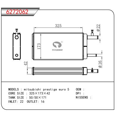 For mitsubishi prestige euro 5