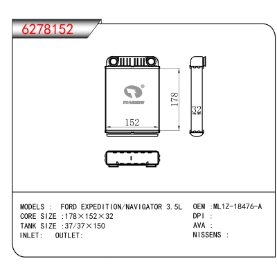 For FORD EXPEDITION/NAVIGATOR 3.5L OEM:ML1Z-18476-A
