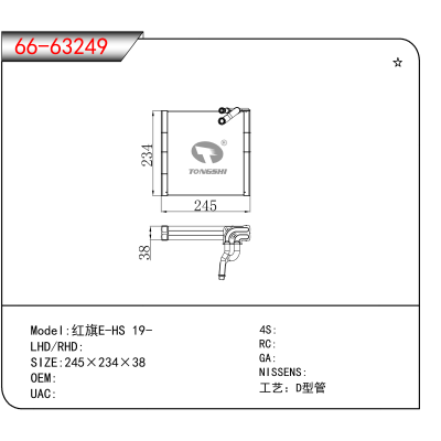 For 红旗E-HS 19-