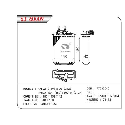 FOR PANDA (169);500 (312); PANDA Van (169);500 C (312) HEATER