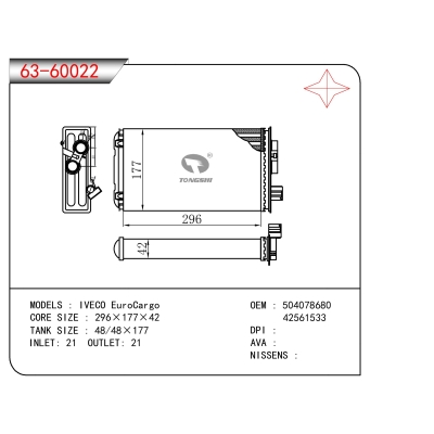 FOR IVECO EuroCargo HEATER
